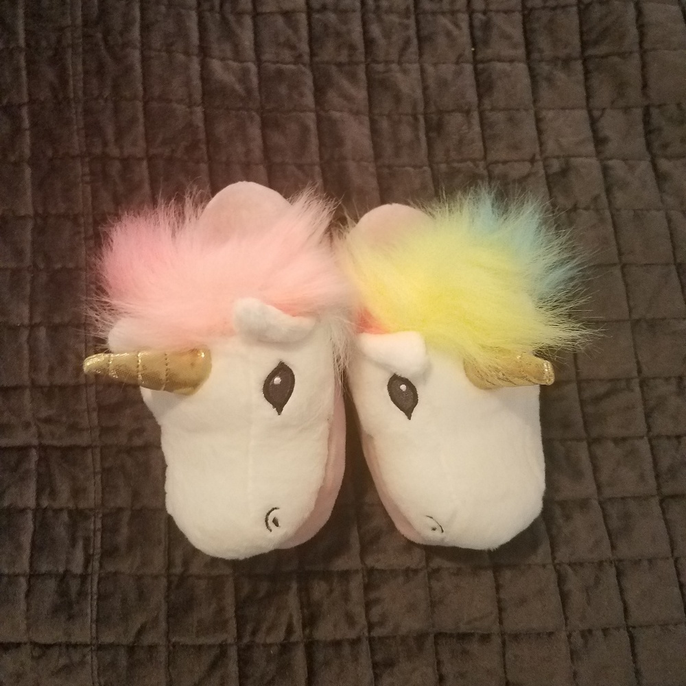 Unicorn slip on slippers